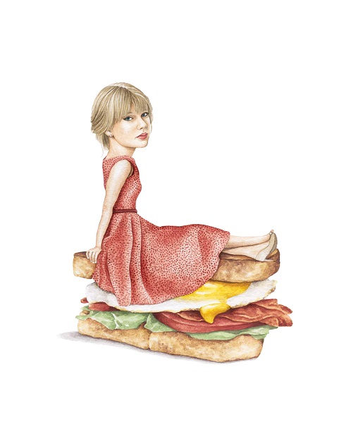 Celebs on Sandwiches Taylor Swift