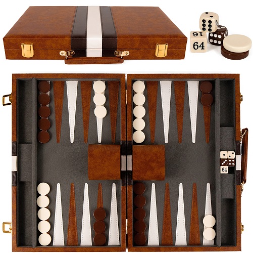 Leather Backgammon Set