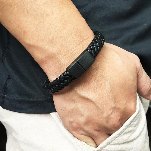  Magnetic Leather Bracelet