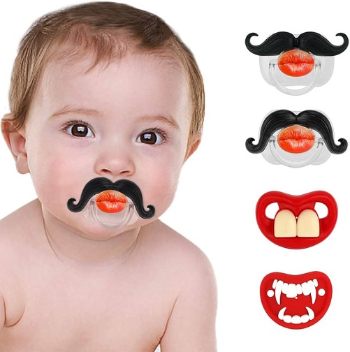 Mustache Pacifier Gag Gifts