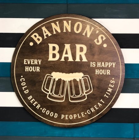 Personalized Bar Sign gifts for the impossible man