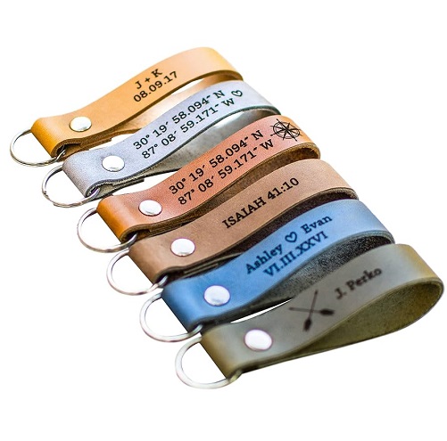 Personalized Leather Keychain