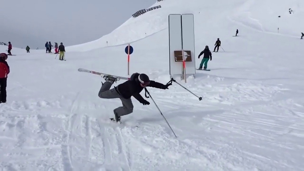 Funny ski captions about falling