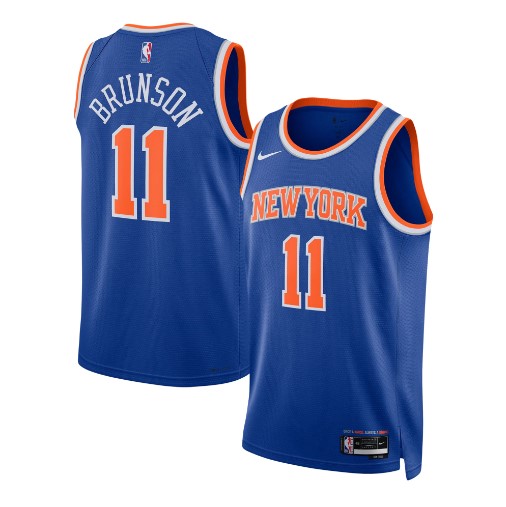 NBA Unisex New York Knicks Jalen Brunson Nike Blue Swingman Jersey