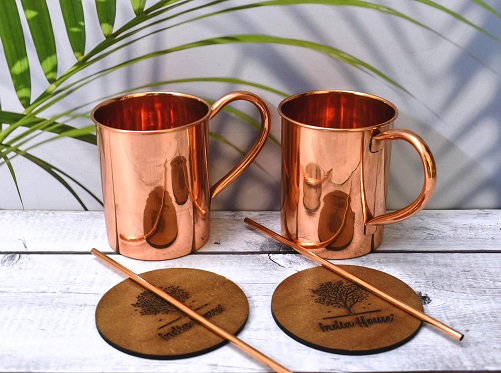 100% Pure Copper Cup Set