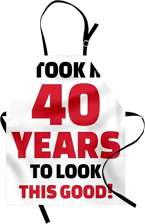 Ambesonne 40th Birthday Apron