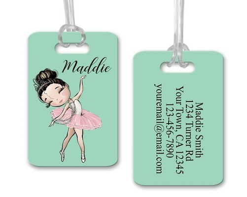 Ballet Dancer Bag Tag