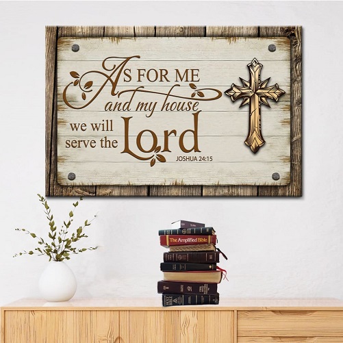 Bible Verse Joshua 24:15 Christian Wall Art