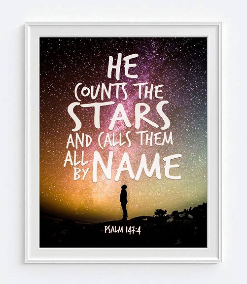 'He Counts the Stars and Calls Them All By Name' Art Print