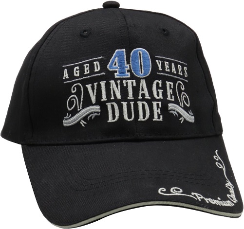 Laid Back 40th Birthday Vintage Dude Adjustable Hat