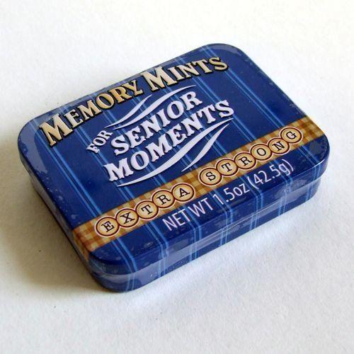 Memory Mints for Senior Moments Fun Gag Tin