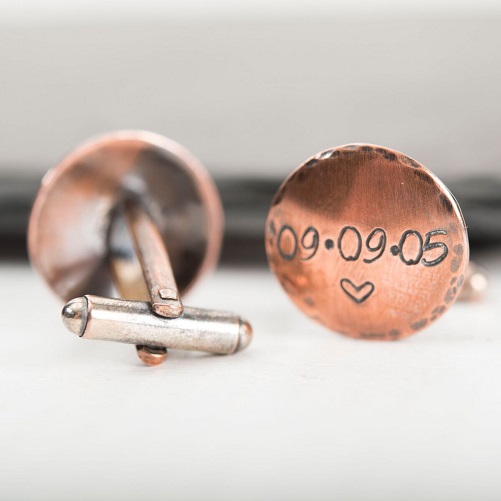 Personalised Copper Cufflinks