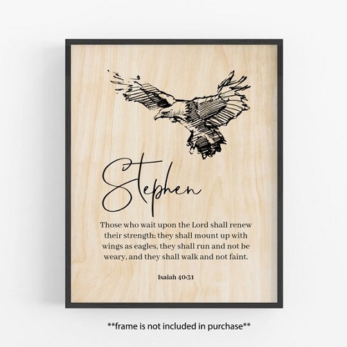 Personalized Christian Artwork religious gifts for men