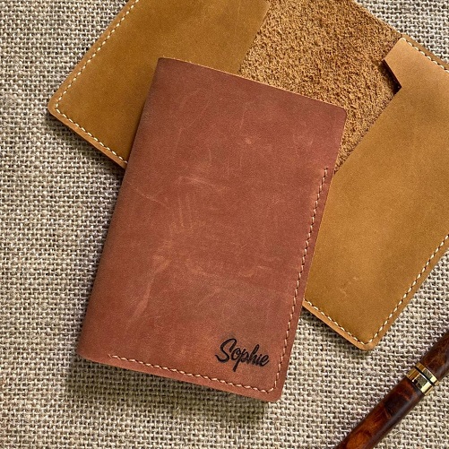 Personalized Leather Passport Holder