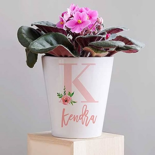 Personalized Mini Flower Pot