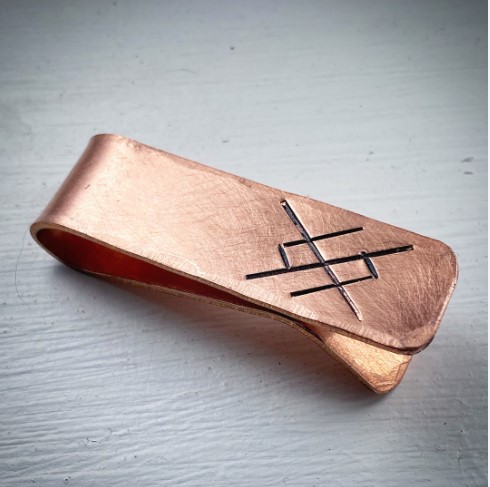 Viking Bind-Rune Tie Clip Bar