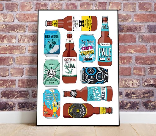 craft beer posters gifts for beer lovers