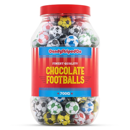 Chocolate Footballs Gift Jar