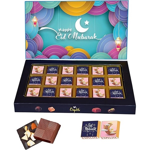 Eid Mubarak Dry Fruits Chocolate Gift (24 Pieces)