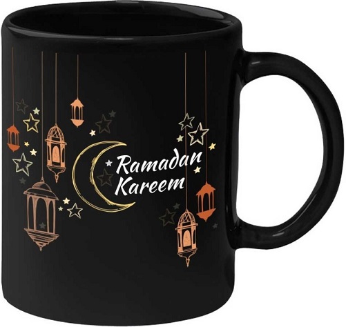 Eid Mubarak Ramadan Black Mug