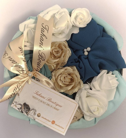 Hijab Flower Box with Designer Scarf