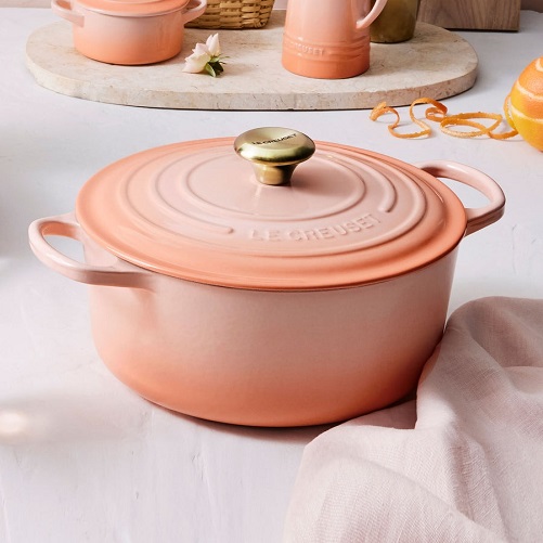 Le Creuset Cast-Iron Dutch Oven in Peche