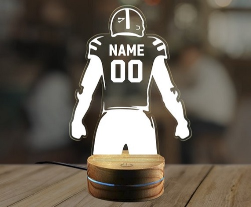 Personalised Football Night Light