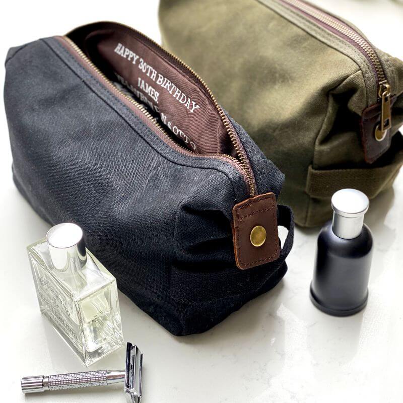 Personalised Men's Hidden Message Wash Bag