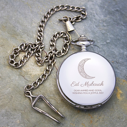 Personalized Eid Mubarak Dual Engraved Watch