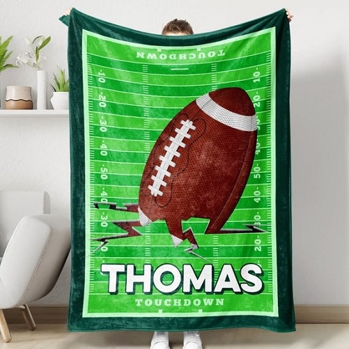 Personalized Football Blanket