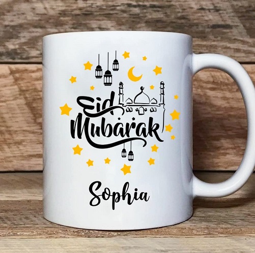 Personalized White Mug on Eid Mubarak Ramadan