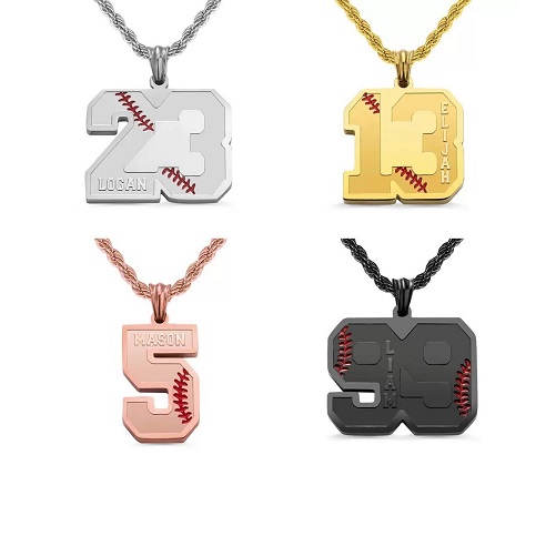 Sport Number Necklace football gifts for boys