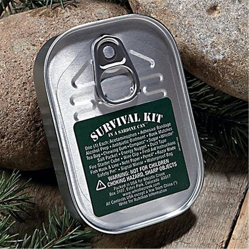 Survival Kit in a Sardine Can