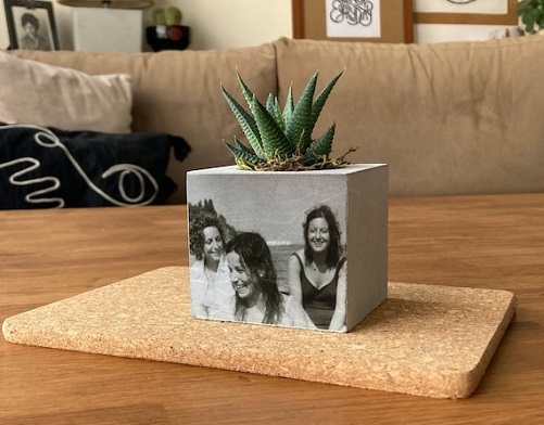 Custom Photo Concrete Planter