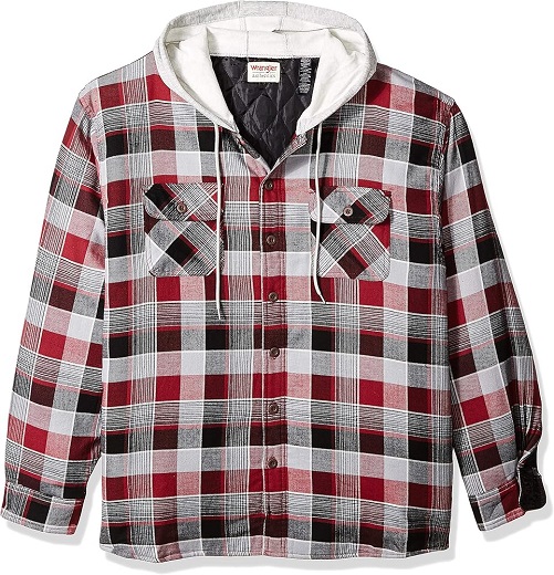 Men's Long Sleeve Quilted Flannel Shirt