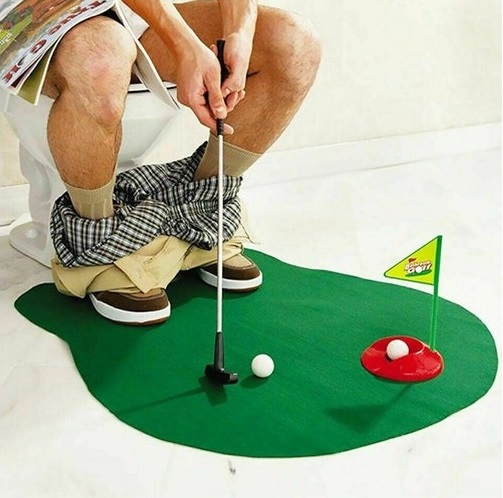 Mini Golf Toilet Game gag gifts for dad