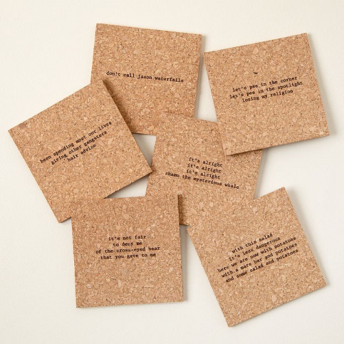 Mistaken Lyrics Coasters gag gifts for dad