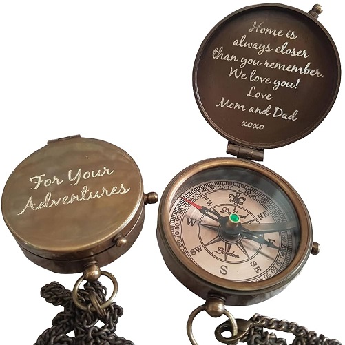 Personalized Compass gifts for adult son