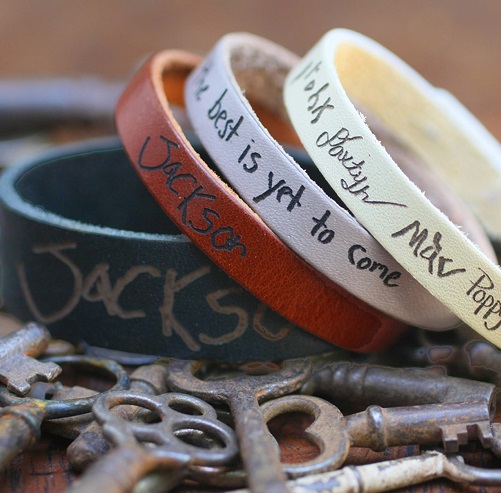 Personalized Leather Bracelet gifts for adult son