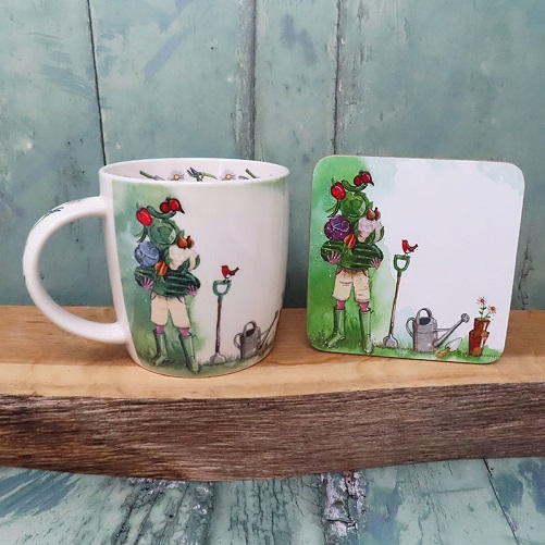 Vegetable Garden Mug and Coaster Set