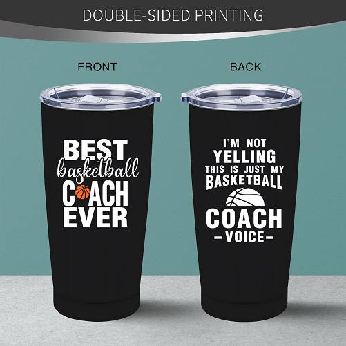 Basketball Coach Double Sided Tumbler