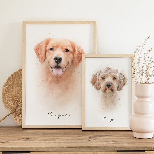 Custom Pet Portrait gift ideas for boyfriend's mom