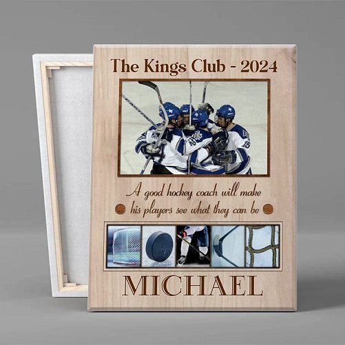 Hockey Player Hockey Coach Wooden Plaque