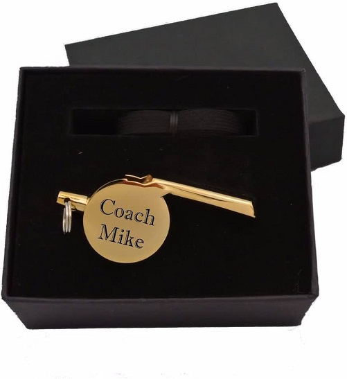 Personalized Gold Coach Whistle