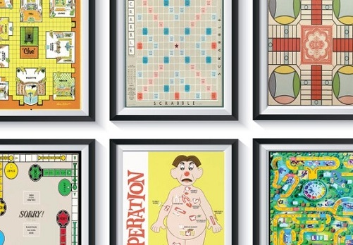 Retro Board Game Wall Decor