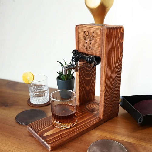 Wooden Whiskey Dispenser