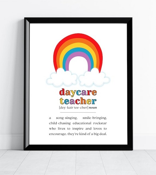 Personalized Day Care Teacher Print