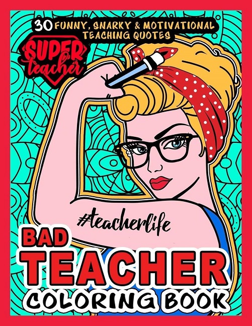 Teacher Life Coloring Book gift for daycare teacher